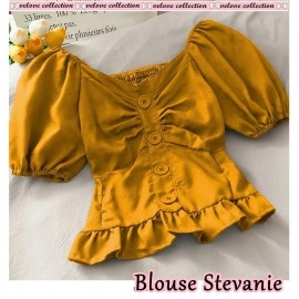 Baju Wanita Blouse Stevanie Vl Mustard