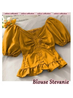 Baju Wanita Blouse Stevanie Vl Mustard