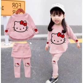 Baju Anak Kd St Rok Hk Celana Sl Pink