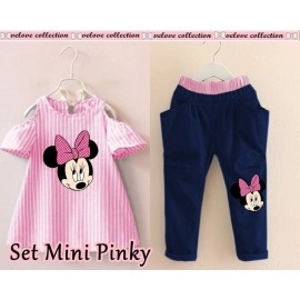 Baju Anak Kd St Stripe Minnie Pinky Vl Navy