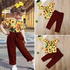 Baju Anak Kd St Sunflower Ks Maroon