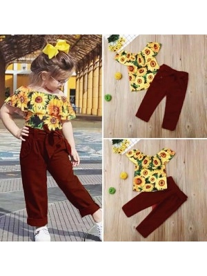 Baju Anak Kd St Sunflower Ks Maroon