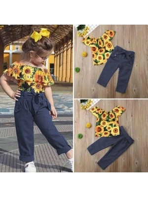 Baju Anak Kd St Sunflower Ks Navy