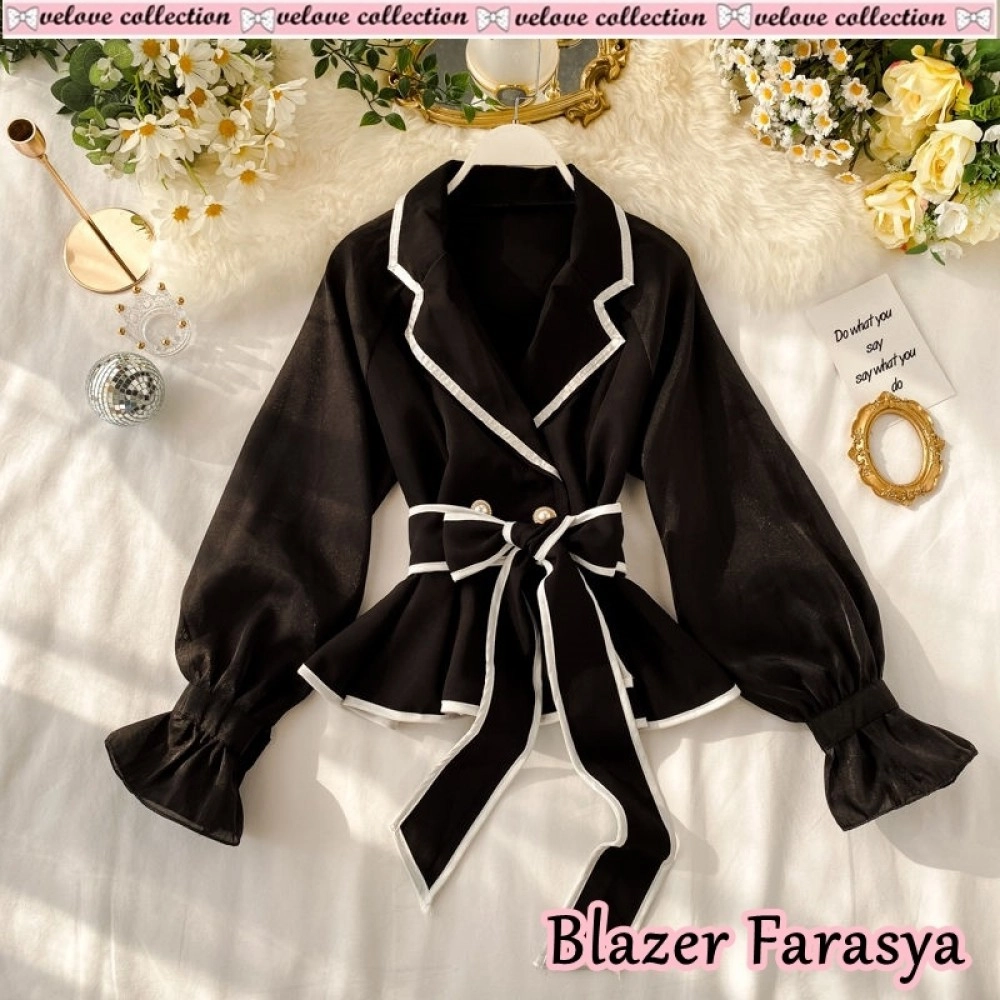 Baju Wanita Blazer Farasya Vl Hitam