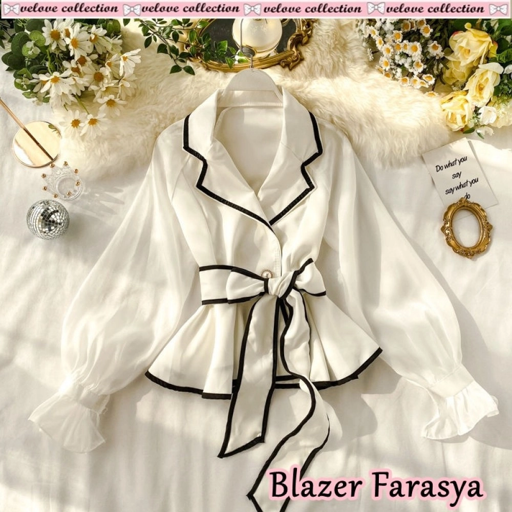Baju Wanita Blazer Farasya Vl Putih
