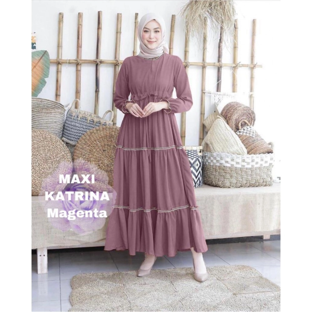 Baju Wanita Hj Maxi Katrina Rd Magenta Baju Wanita Hj Maxi Katrina Rd Magenta