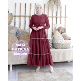 Baju Wanita Hj Maxi Katrina Rd Maroon