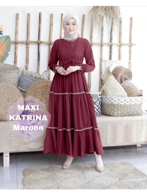 Baju Wanita Hj Maxi Katrina Rd Maroon