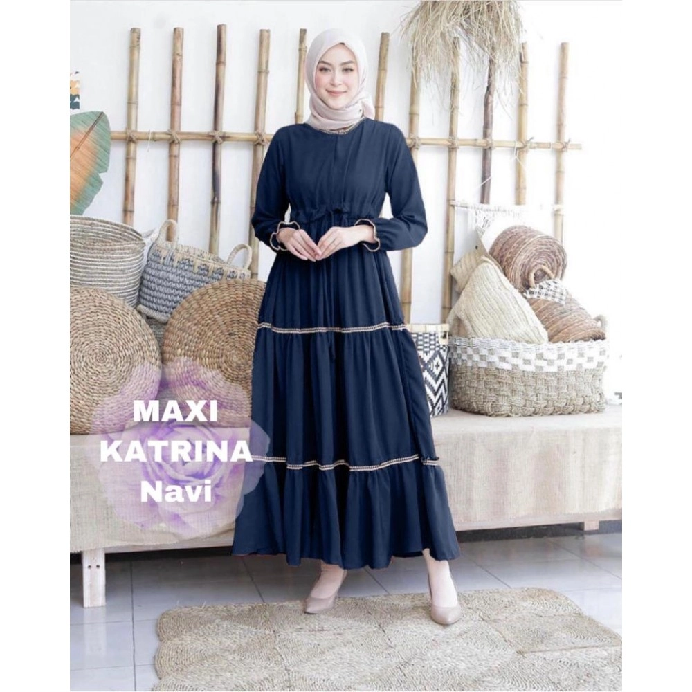 Baju Wanita Hj Maxi Katrina Rd Navy