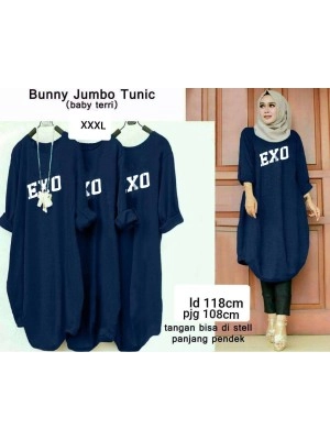 Baju Korea Tunik Exo Ra Navy