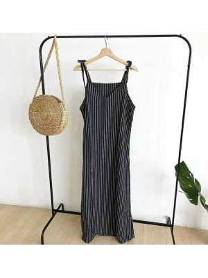 Baju Korea Overall Milea Go Salur Navy