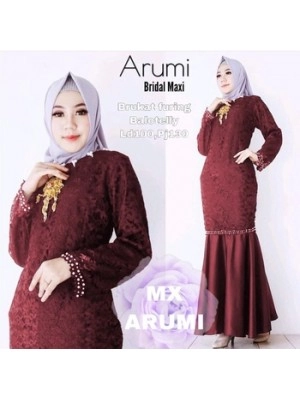 Baju Wanita Hj Maxi Arumi Rd Maroon