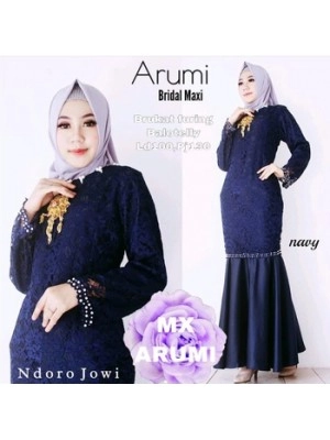 Baju Wanita Hj Maxi Arumi Rd Navy
