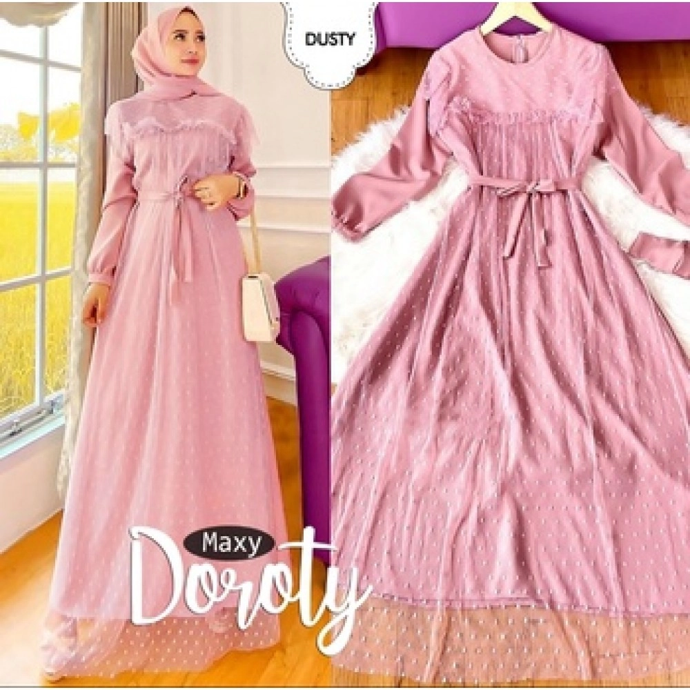 Baju Wanita Hj Maxi Doroty Jc Dusty Baju Wanita Hj Maxi Doroty Jc Dusty