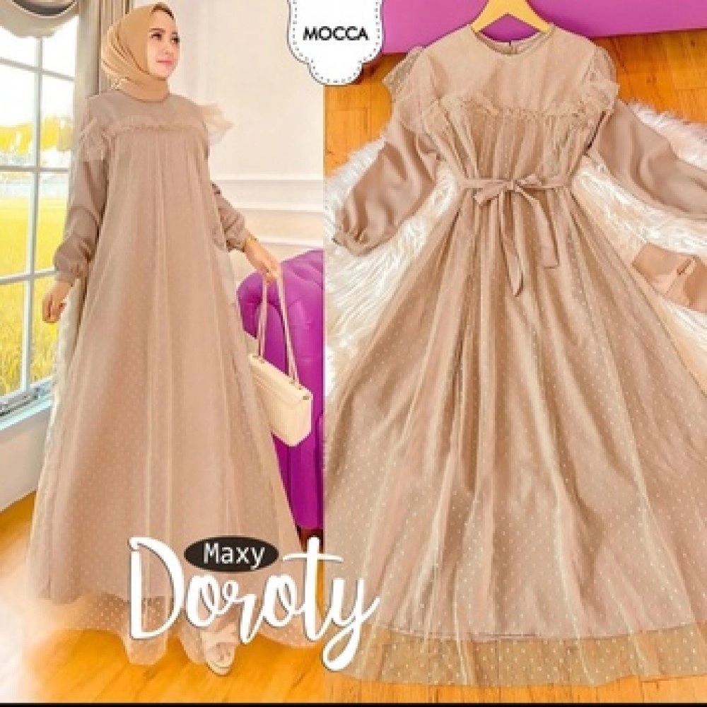 Baju Wanita Hj Maxi Doroty Jc Mocca Baju Wanita Hj Maxi Doroty Jc Mocca