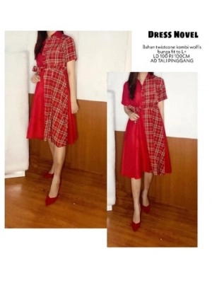 Baju Wanita Drs Novel Ms Merah