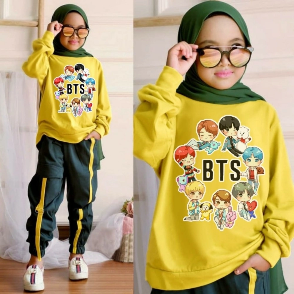 Baju Anak Kd St Bts Ff Kuning