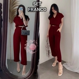 Baju Wanita Jumbo St Franco Mb Maroon
