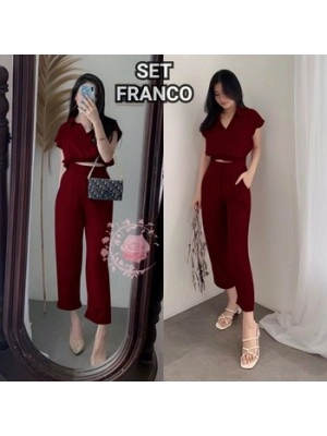 Baju Wanita Jumbo St Franco Mb Maroon
