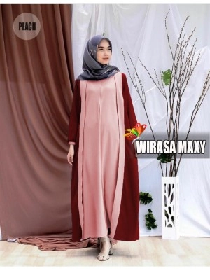 Baju Korea Hj Maxi Wirasa Jc Peach