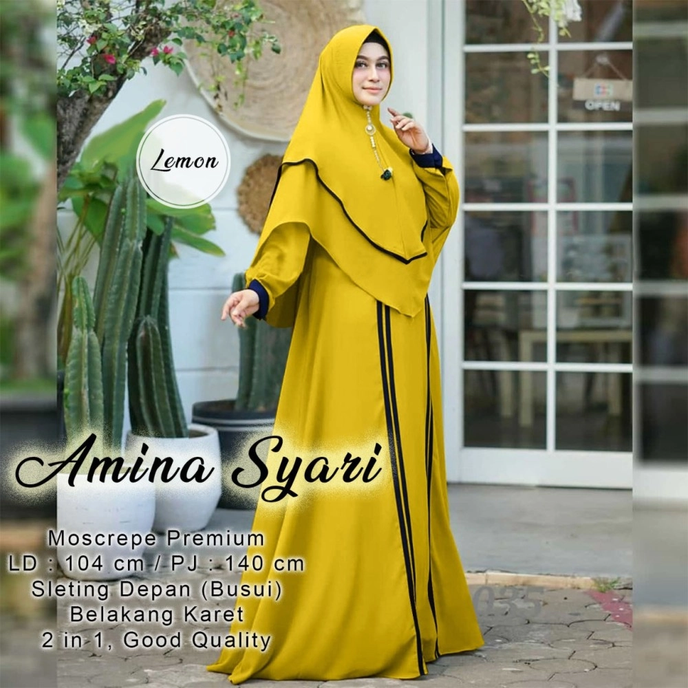 Baju Korea Hj Syari Amina Us Lemon