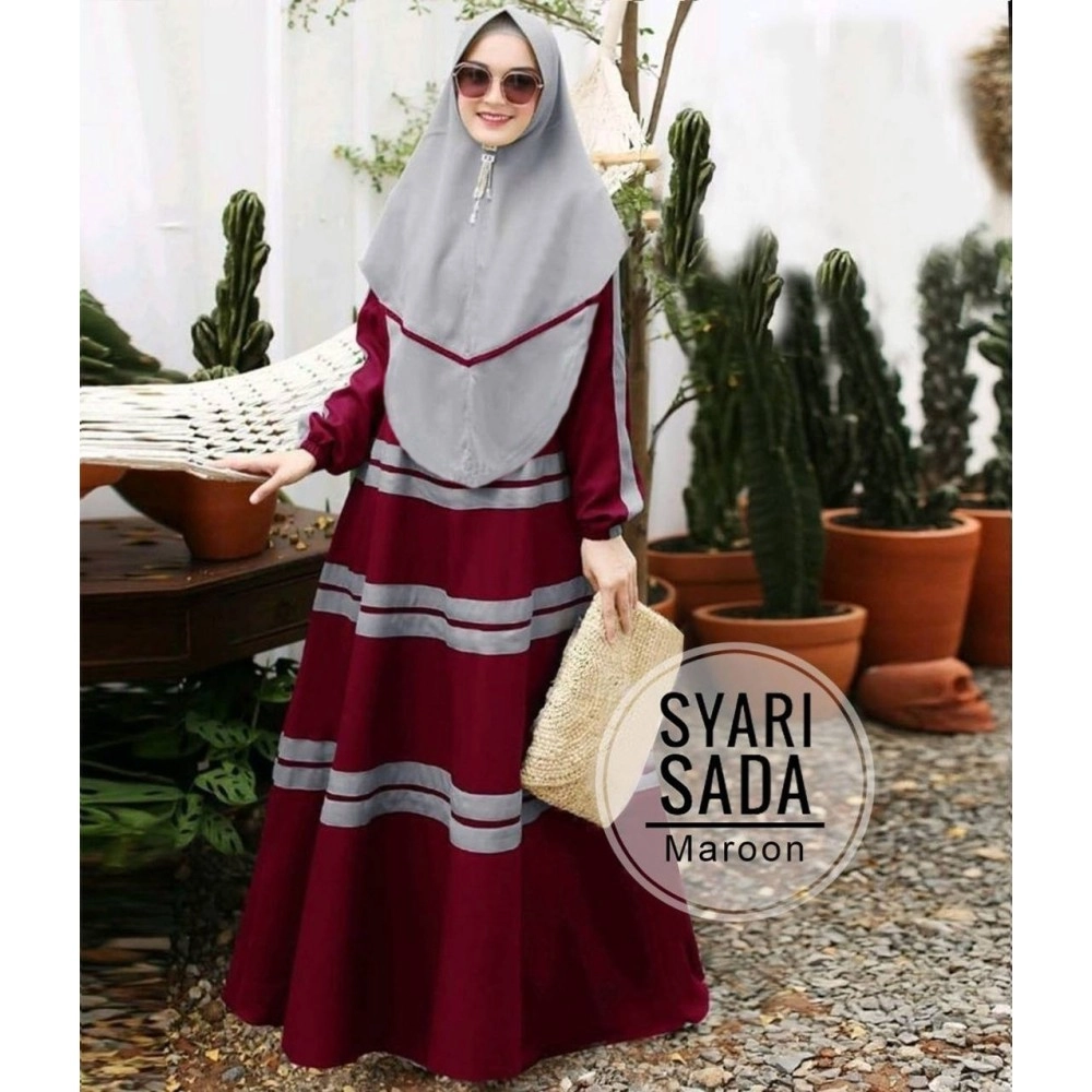 Baju Korea Hj Syari Sada Ra Maroon