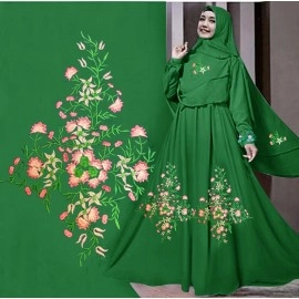 Baju Korea Hj Maxi Narcisus Toska