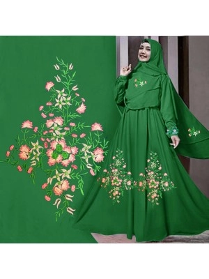 Baju Korea Hj Maxi Narcisus Toska