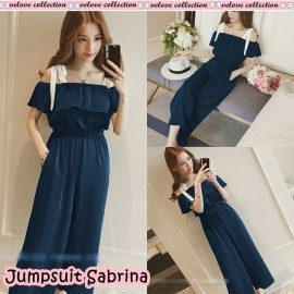 Baju Korea Js Sabrina Vl Navy