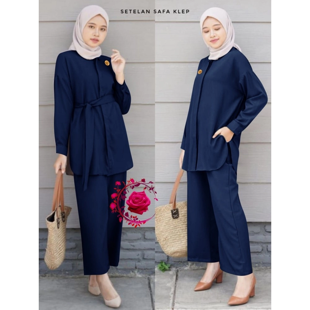 Baju Korea St Safa Klep Mb Navy