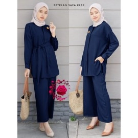 Baju Korea St Safa Klep Mb Navy