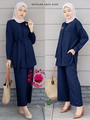 Baju Korea St Safa Klep Mb Navy