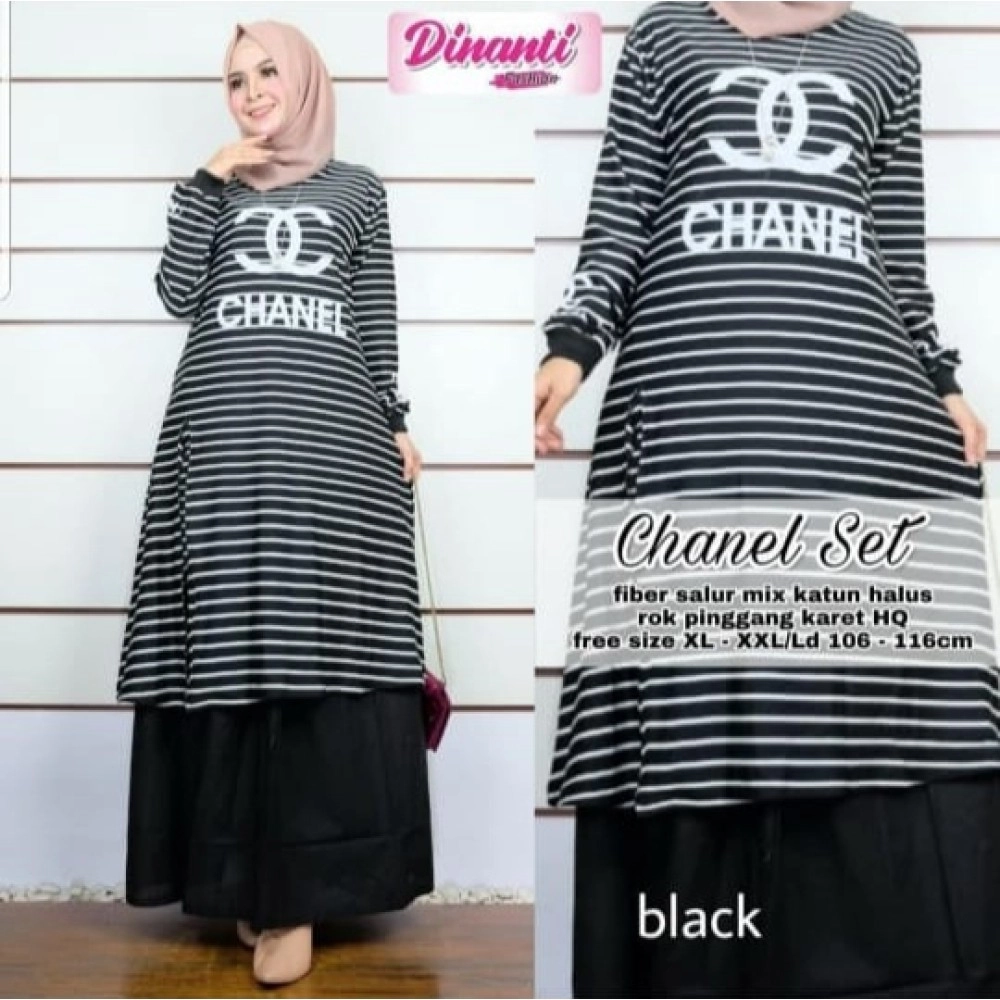 Baju Korea St Chacha Ra Hitam