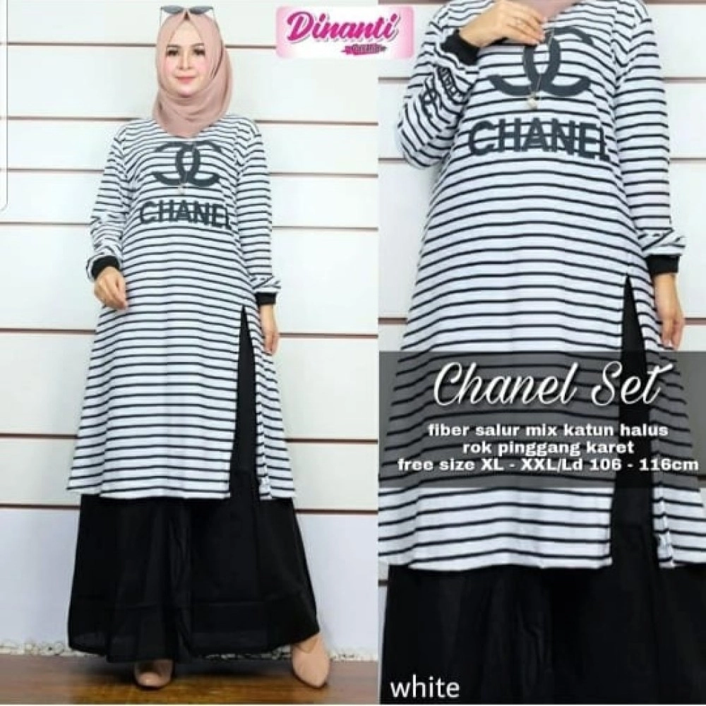 Baju Korea St Chacha Ra Putih