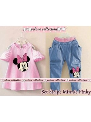 Baju Anak Kd St Stripe Minnie Pinky Pjg