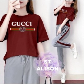 Baju Korea St Alison Rd Maroon