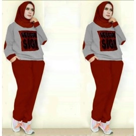 Baju Korea Jumbo St Sari Ra Maroon
