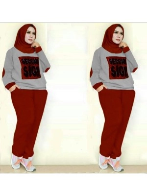 Baju Korea Jumbo St Sari Ra Maroon