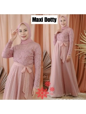 Baju Wanita Hj Maxi Dotty Vs Dusty
