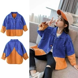 Baju Anak Kd Jkt Velish Ks Denim Tua