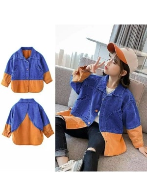 Baju Anak Kd Jkt Velish Ks Denim Tua