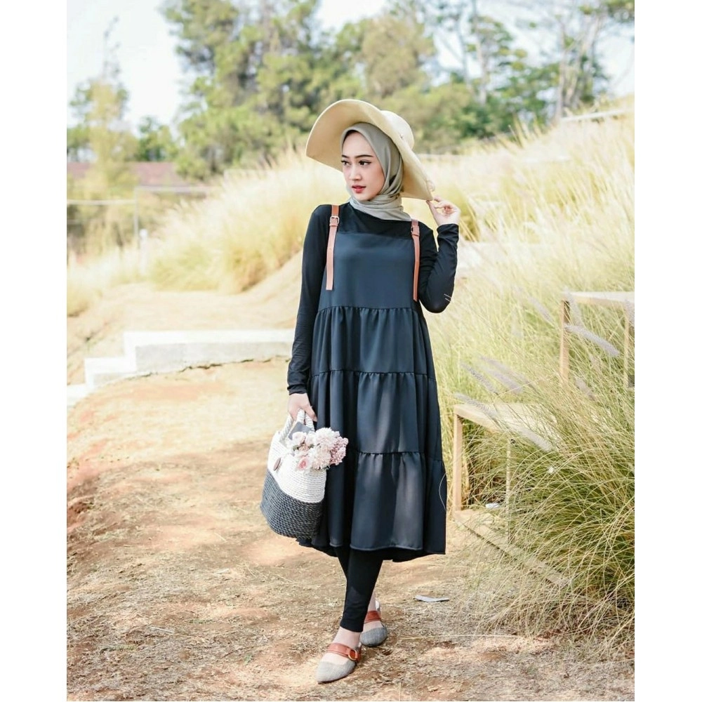 Baju Korea Tunik Keanny Go Navy