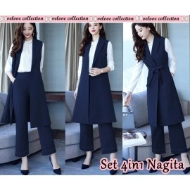 Baju Korea St Nagita Vl Navy