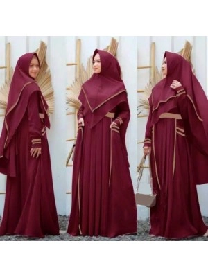 Baju Korea Hj Syari Nafiza Ra Maroon
