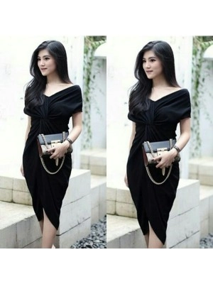 Baju Korea Drs Nagita Hn Black