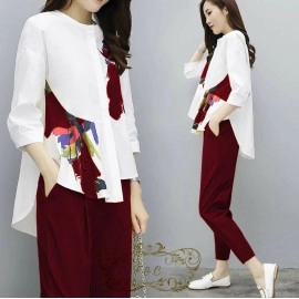 Baju Korea St Beatrice Ff Maroon