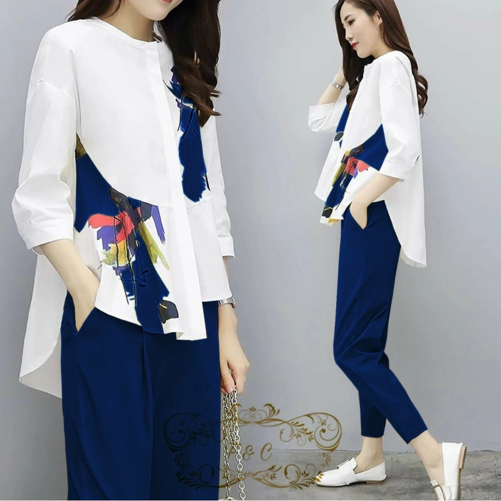 Baju Korea St Beatrice Ff Navy