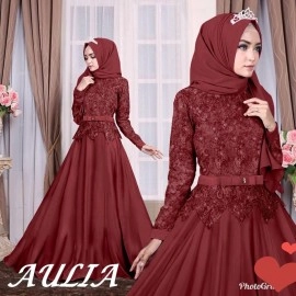Baju Korea Hj Maxi Liaza Full Maroon Baju Korea Hj Maxi Liaza Full Maroon