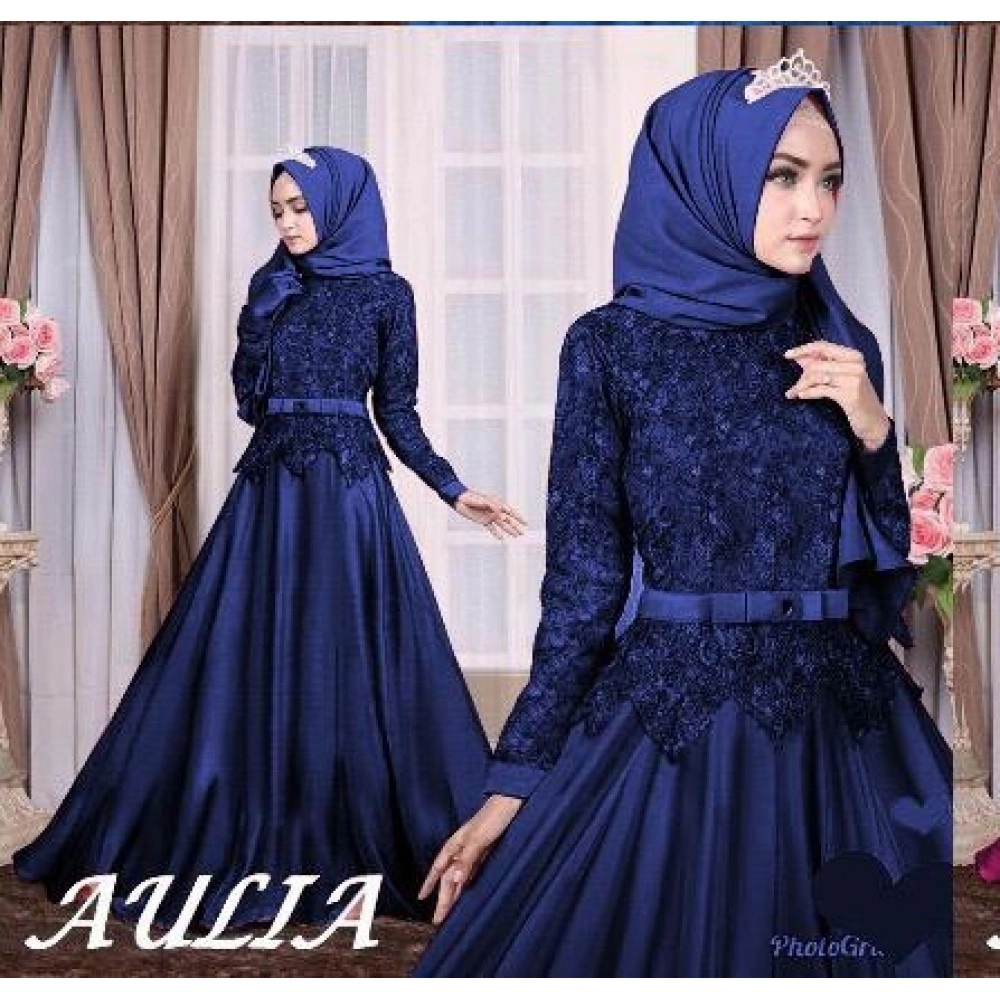 Baju Korea Hj Maxi Liaza Full Navi