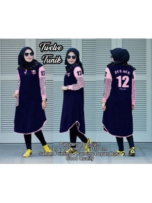 Baju Korea Tunik Twelve Us Navy